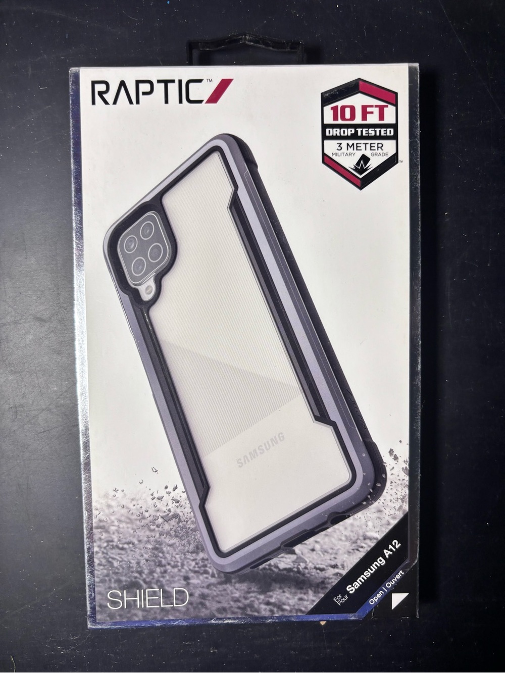 Shield Protective Case for Samsung A12 - Black/Grey
